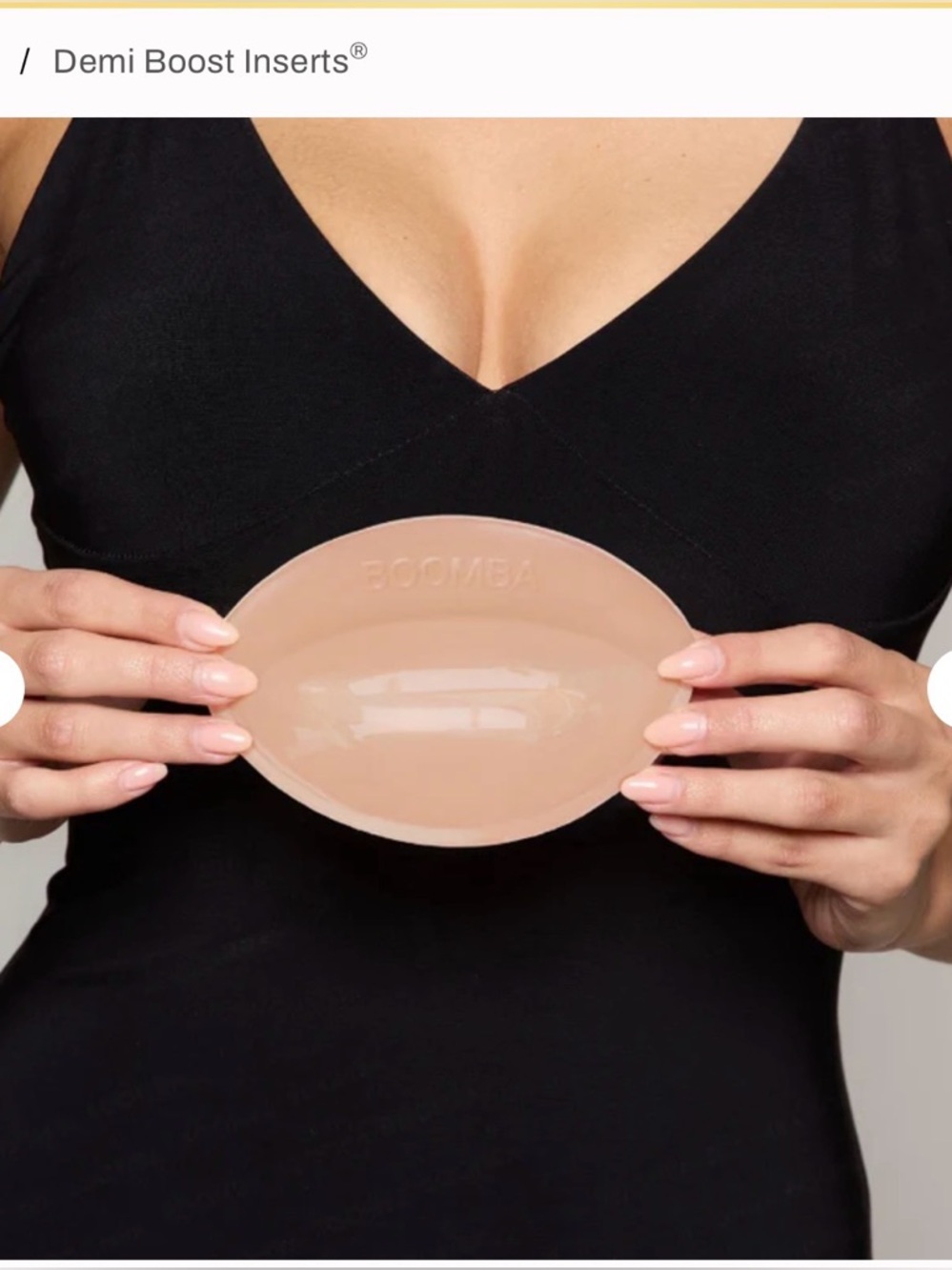 NEW in Box - Boomba Demi Boost Inserts - Nude Silicone Bra Pads